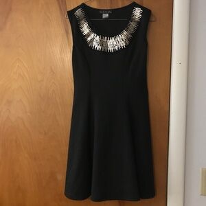 French Atmosphere Black A Line Dress